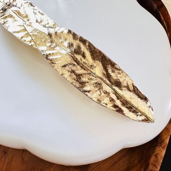 Vintage Rare Belt Buckle Mimi Di N Satin Gold Tone 1982 Laurel Laurel Leaf 1481 - Picture 4 of 10